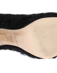 Dolce & Gabbana Black Xiangao Lamb Fur Leather Pumps