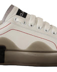 Dolce & Gabbana White Leather Shoes Womens Logo Portofino Sneakers