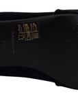 Dolce & Gabbana Black Velvet Crystals Loafers Flats Shoes