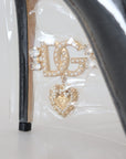 Dolce & Gabbana Black Leather Heels Pumps Plastic Wrapped Shoes