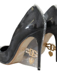 Dolce & Gabbana Black Leather Heels Pumps Plastic Wrapped Shoes