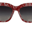 Dolce & Gabbana Red Lace Acetate Rectangle Shades  DG4231F  Sunglasses