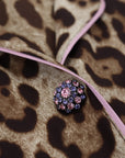 Dolce & Gabbana Brown Leopard Print Long Sleeves Blouse Top