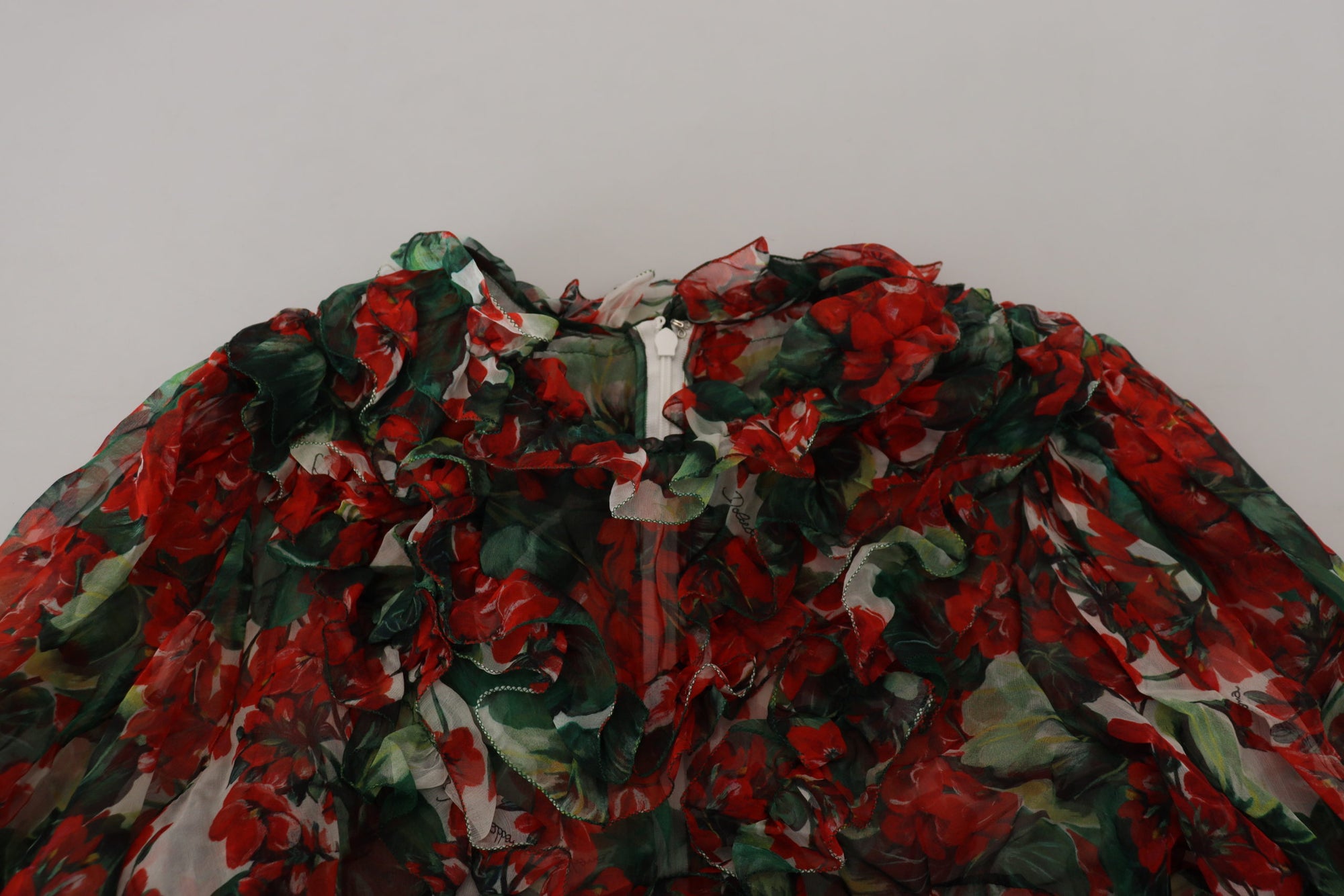 Dolce &amp; Gabbana Multicolor Geranium A-line Knee Length Dress