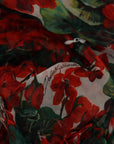 Dolce & Gabbana Multicolor Geranium A-line Knee Length Dress
