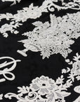 Dolce & Gabbana Black Lace Trim Half Sleeves A-line Dress