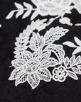 Dolce & Gabbana Black Lace Trim Half Sleeves A-line Dress