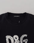 Dolce & Gabbana Black D&G Fashion Round Neck Cotton T-shirt