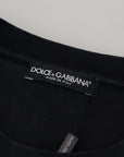 Dolce & Gabbana Black D&G Fashion Round Neck Cotton T-shirt