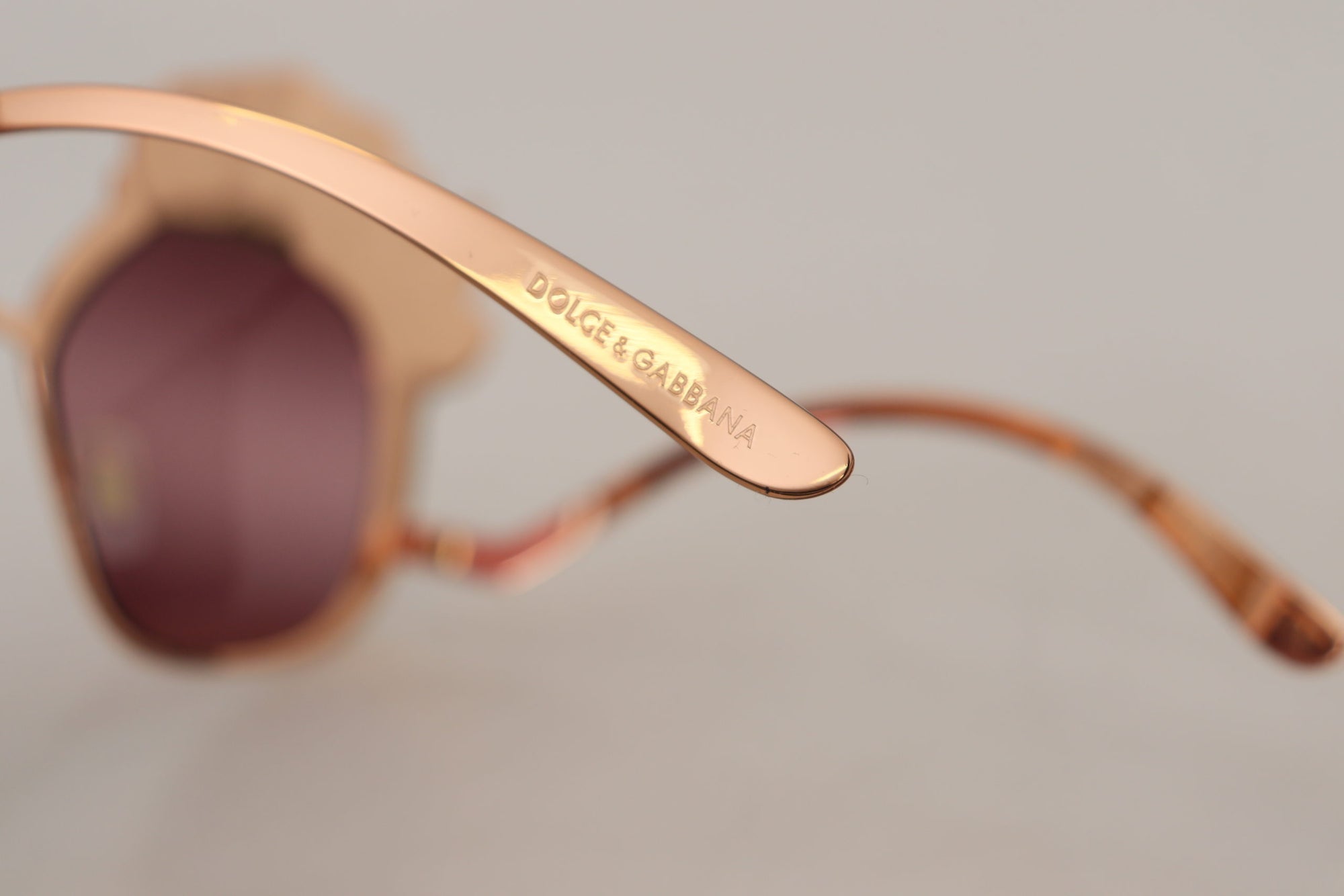 Dolce &amp; Gabbana Pink Gold Rose Sequin Embroidery DG2202 Sunglasses