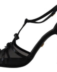 Dolce & Gabbana Black Stiletto High Heels Sandals Shoes