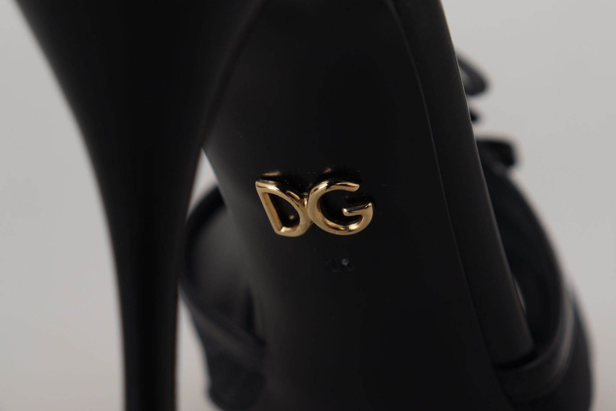 Dolce &amp; Gabbana Black Stiletto High Heels Sandals Shoes