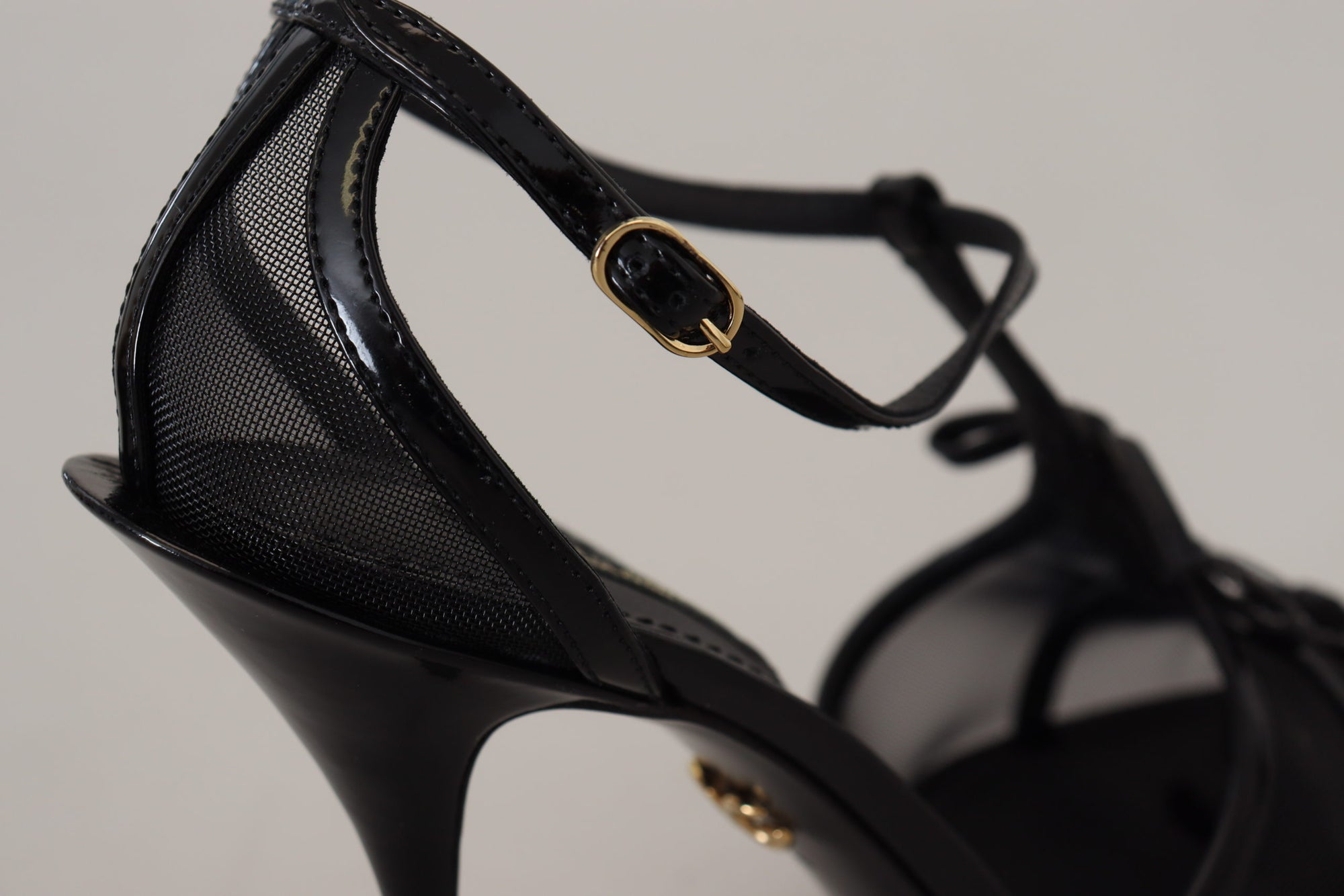 Dolce &amp; Gabbana Black Stiletto High Heels Sandals Shoes