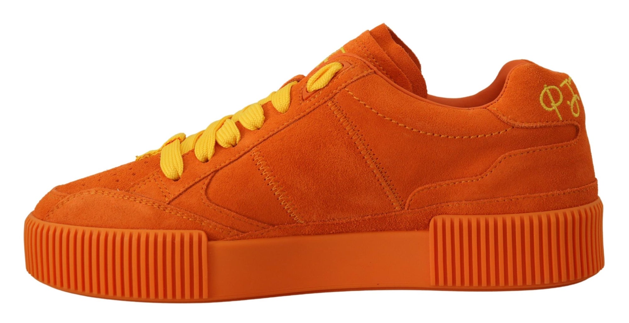 Dolce &amp; Gabbana Orange Leather P.j. Tucker Sneakers Shoes