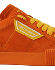Dolce & Gabbana Orange Leather P.j. Tucker Sneakers Shoes