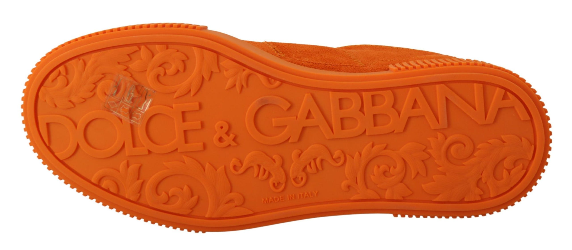 Dolce &amp; Gabbana Orange Leather P.j. Tucker Sneakers Shoes