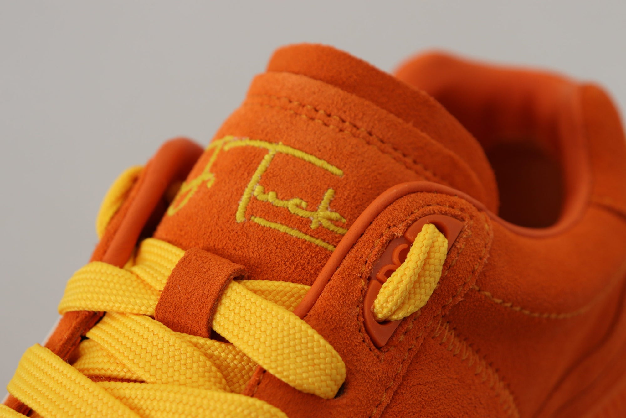 Dolce &amp; Gabbana Orange Leather P.j. Tucker Sneakers Shoes