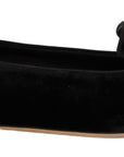 Dolce & Gabbana Black DG Sacred Heart Patch Slip On Flat Shoes