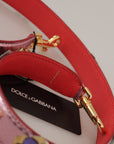 Dolce & Gabbana Metallic Pink Leather Studded Shoulder Strap