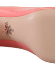 Prada Pink Patent Leather Block Heels Pumps Classic