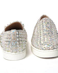 Christian Louboutin White Ab/Clear Ab Roller Boat Woman Flat Sneaker