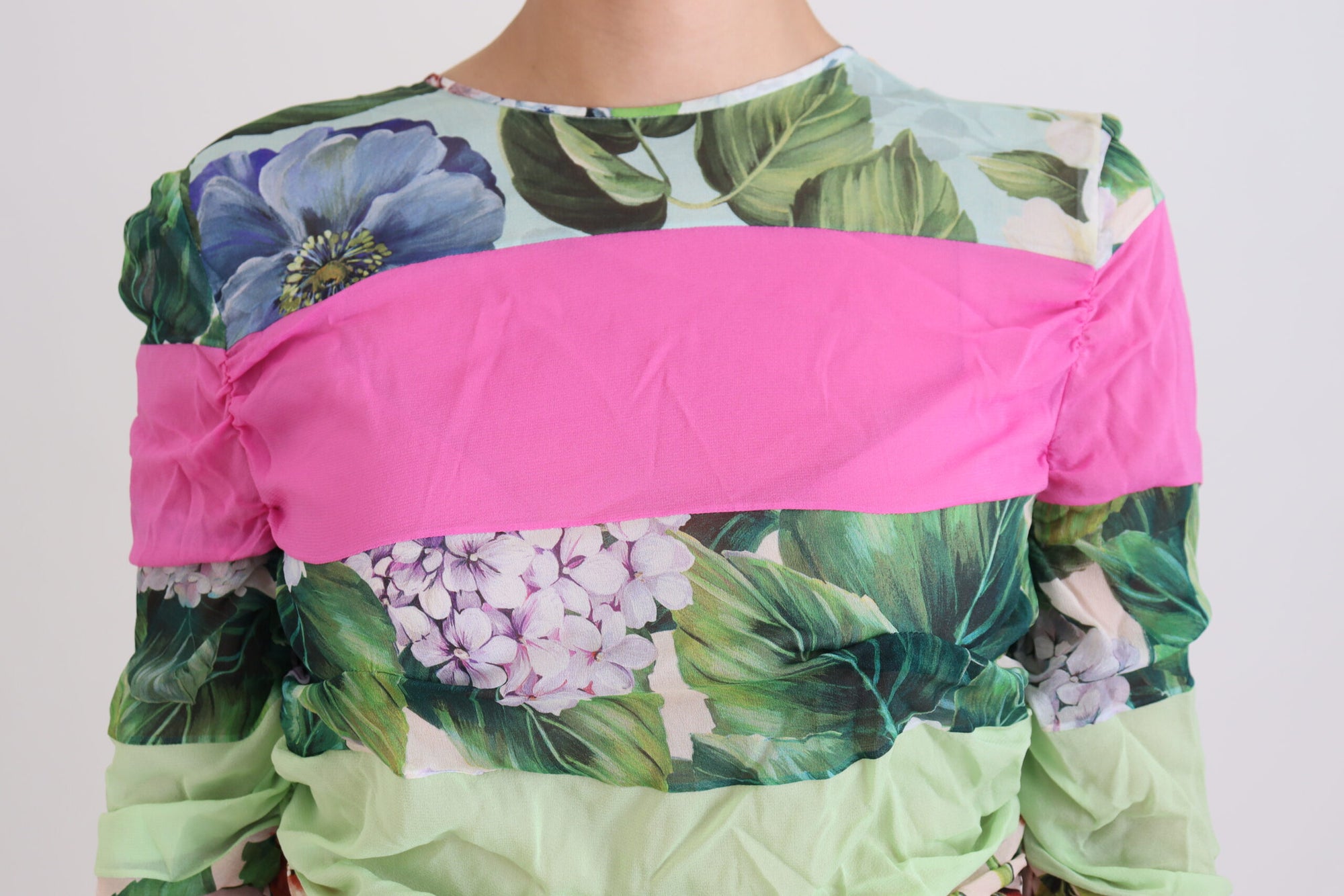 Dolce &amp; Gabbana Multicolor Silk Floral Bodycon Sheath Dress