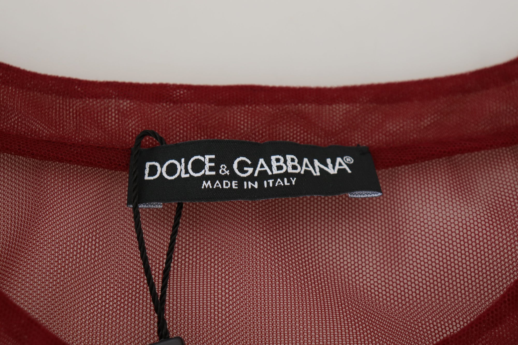 Dolce &amp; Gabbana Maroon Nylon Two Layer Shift Mini Dress