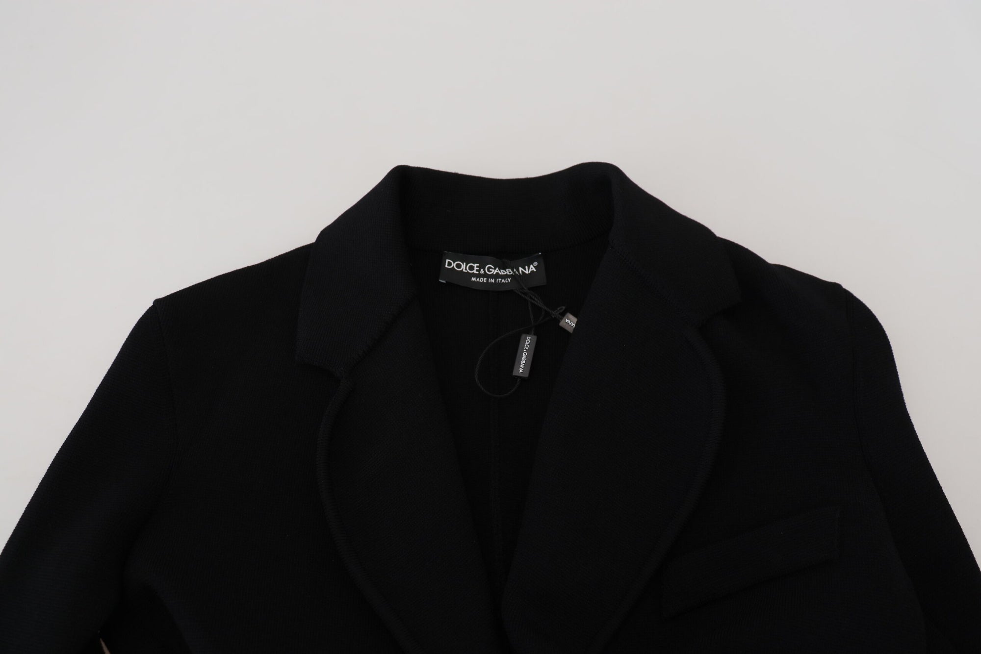 Dolce &amp; Gabbana Black Button Cardigan Blazer Viscose Jacket