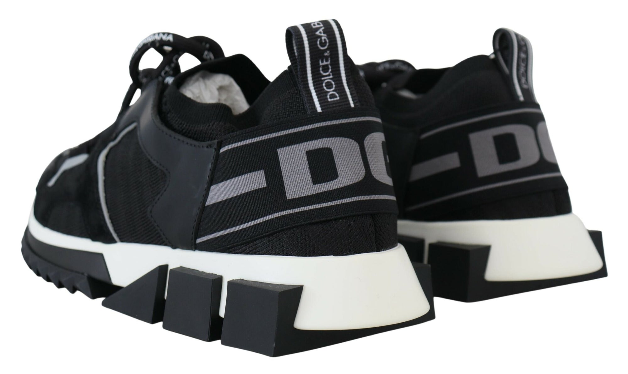Dolce &amp; Gabbana Black Mesh Sorrento Trekking Sneakers Shoes