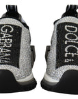 Dolce & Gabbana Silver Rhinestones Sorrento Sneakers Shoes