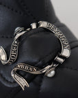 Dolce & Gabbana Black Devotion Quilted Buckled Ankle Boots Shoes