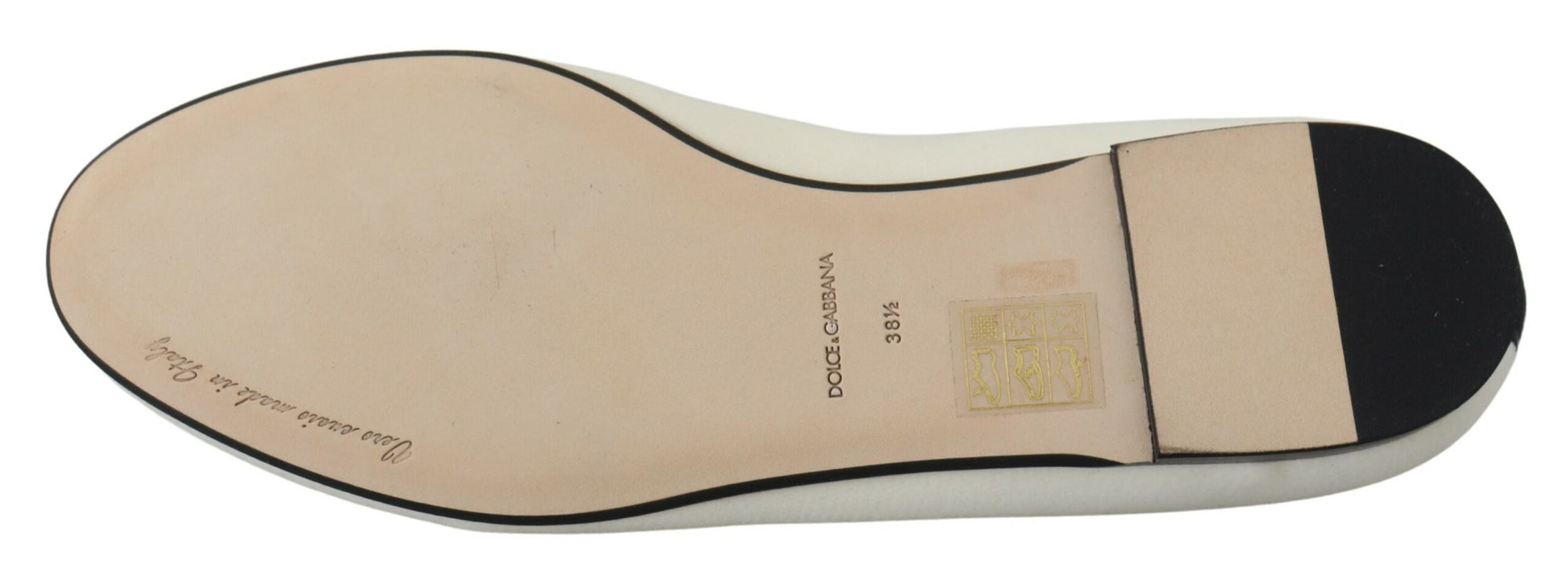 Dolce &amp; Gabbana White Velvet Slip Ons Loafers Flats Shoes