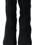 Dolce & Gabbana Black Stiletto Heel Mid Calf Women Boot Shoes