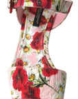 Dolce & Gabbana Multicolor floral print Wedges Floral Ankle Strap Sandals