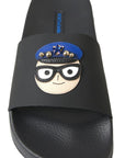 Dolce & Gabbana Black Slides Sandals Beach Saint Barth Shoes
