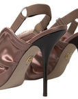 Dolce & Gabbana Light brown Slingback Corset Style Fastening stiletto heels
