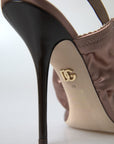 Dolce & Gabbana Light brown Slingback Corset Style Fastening stiletto heels