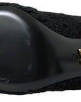 Dolce & Gabbana Black Stiletto Heels Mid Calf Boots