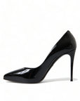 Dolce & Gabbana Black Patent Leather Pumps Heels Shoes