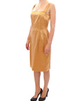 Dolce & Gabbana Bronze silk sheath dress