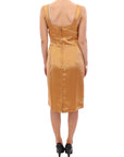 Dolce & Gabbana Bronze silk sheath dress