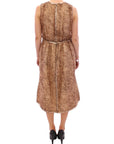 Dolce & Gabbana Brown sleeveless silk dress