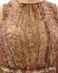 Dolce & Gabbana Brown sleeveless silk dress