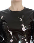 Dolce & Gabbana Black floral 3/4 Sleeve sheath dress