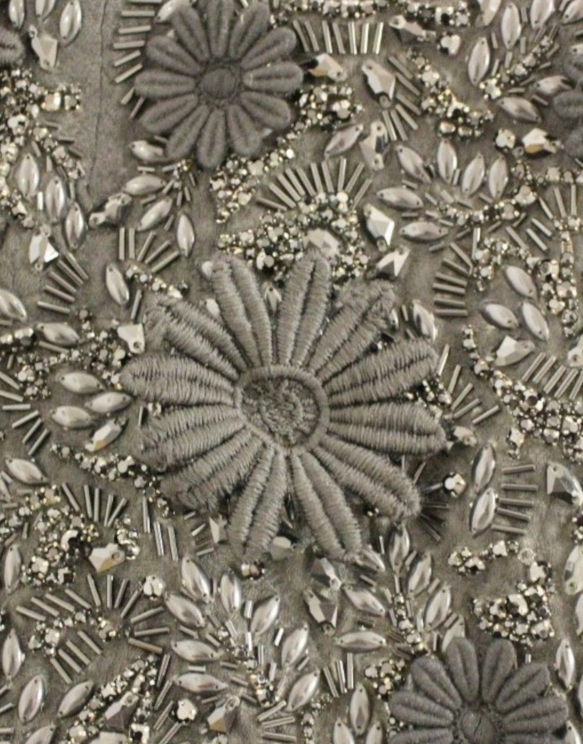 Dolce &amp; Gabbana Black floral crystal embedded dress