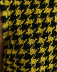 Dolce & Gabbana Yellow Houndstooth Sleeveless Aline Mini Dress