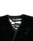 Dolce & Gabbana Black Velvet Cotton Double Breasted Jacket