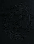 Dolce & Gabbana Black Floral Lace Viscose Bodycon Midi Dress