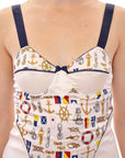 Dolce & Gabbana White sailor motive tank top