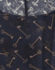 Dolce & Gabbana Blue gold key print silk blouse